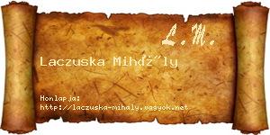 Laczuska Mihály névjegykártya